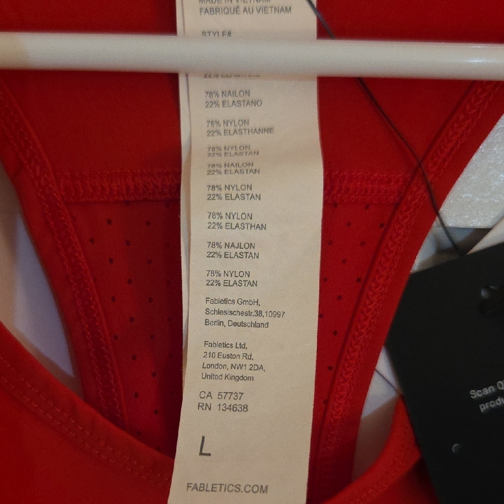 Fabletics Heated Red Tank Top - Picture 7 of 10